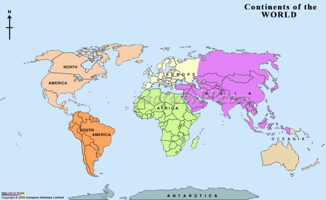 world map continents and oceans. world map continents and